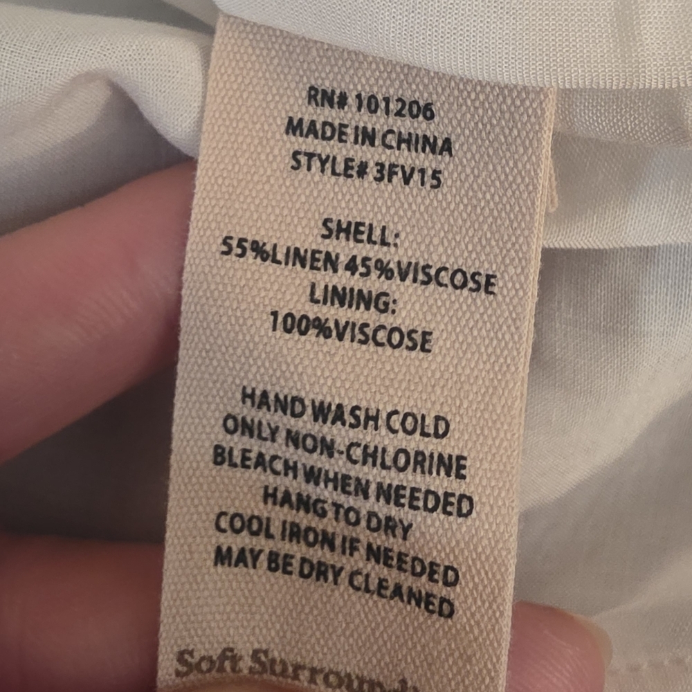 NWT Soft Surroundings Linen Blend Dress- Petite Small - Picture 13 of 14